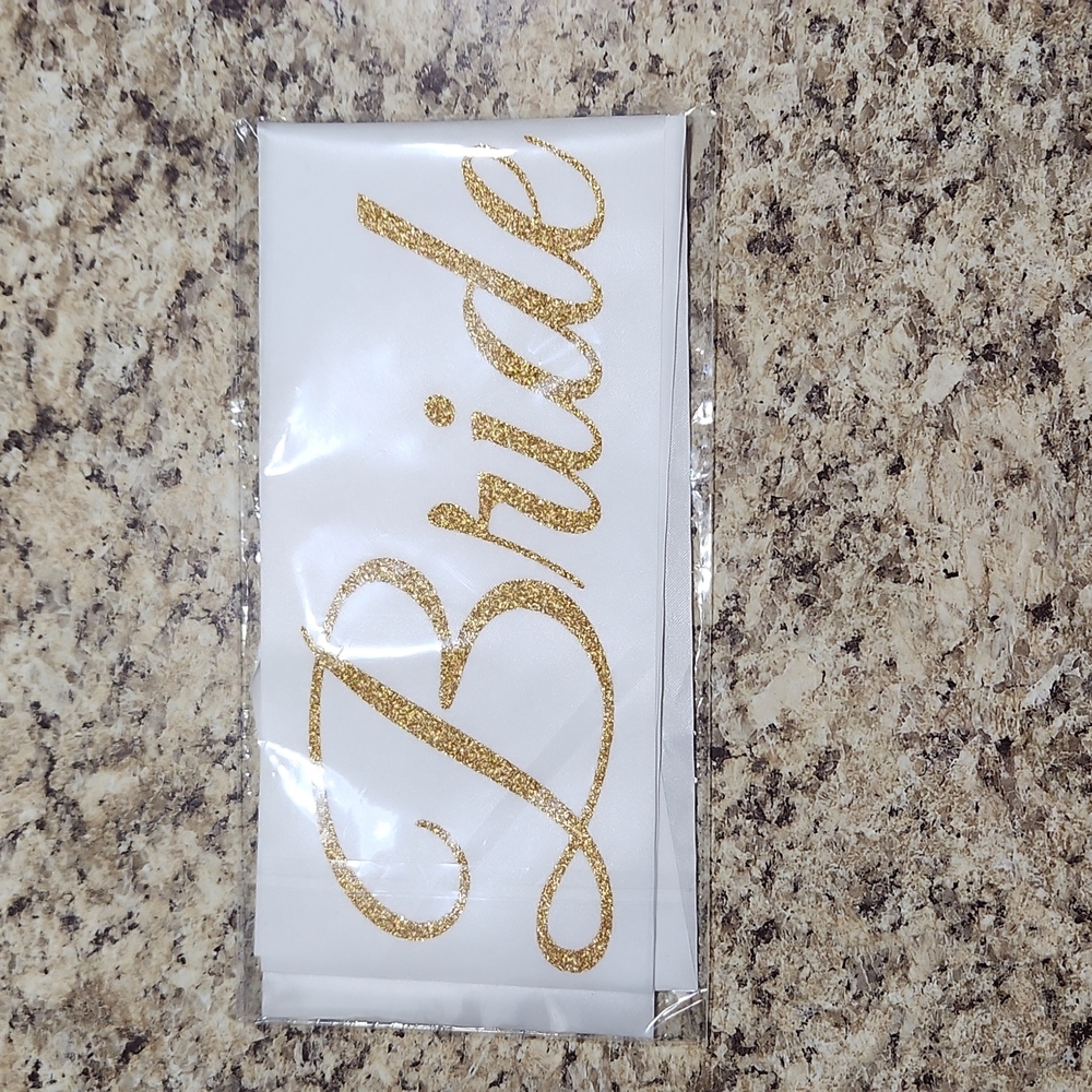 BRIDE sash